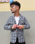 Giacca Monopetto Scozzese Black