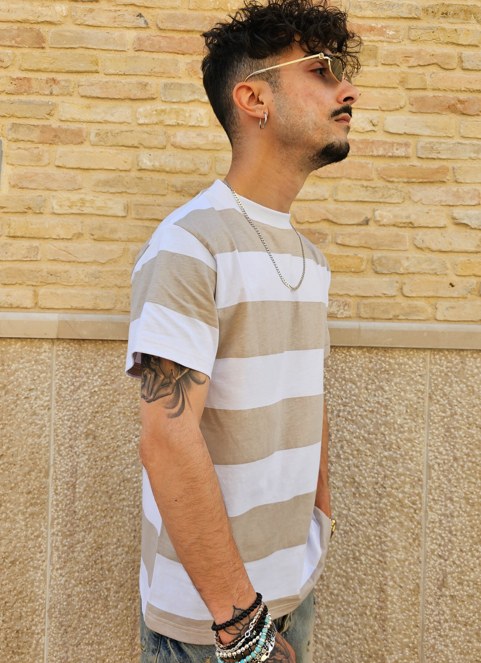 T-shirt  Rigata Crop