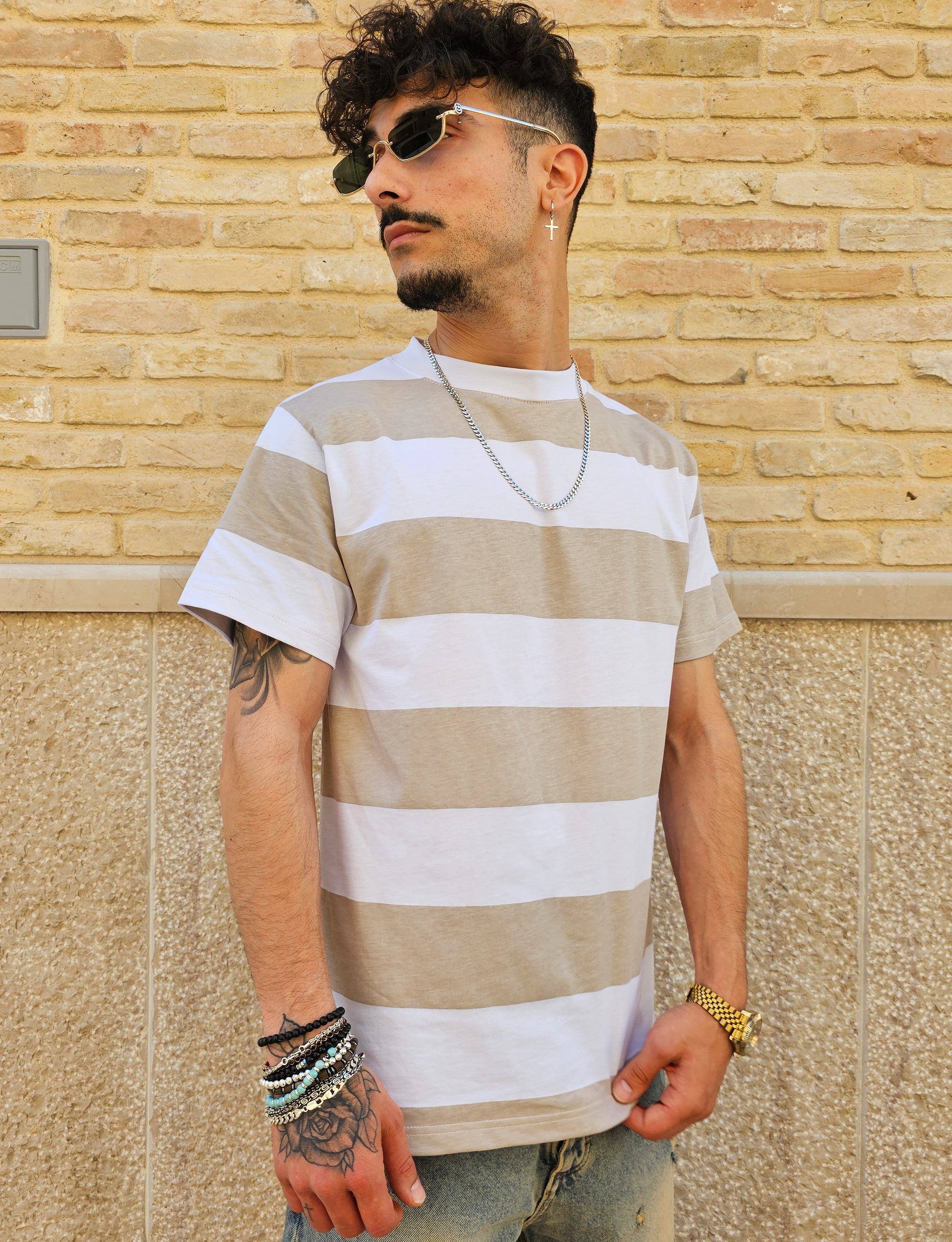 T-shirt  Rigata Crop