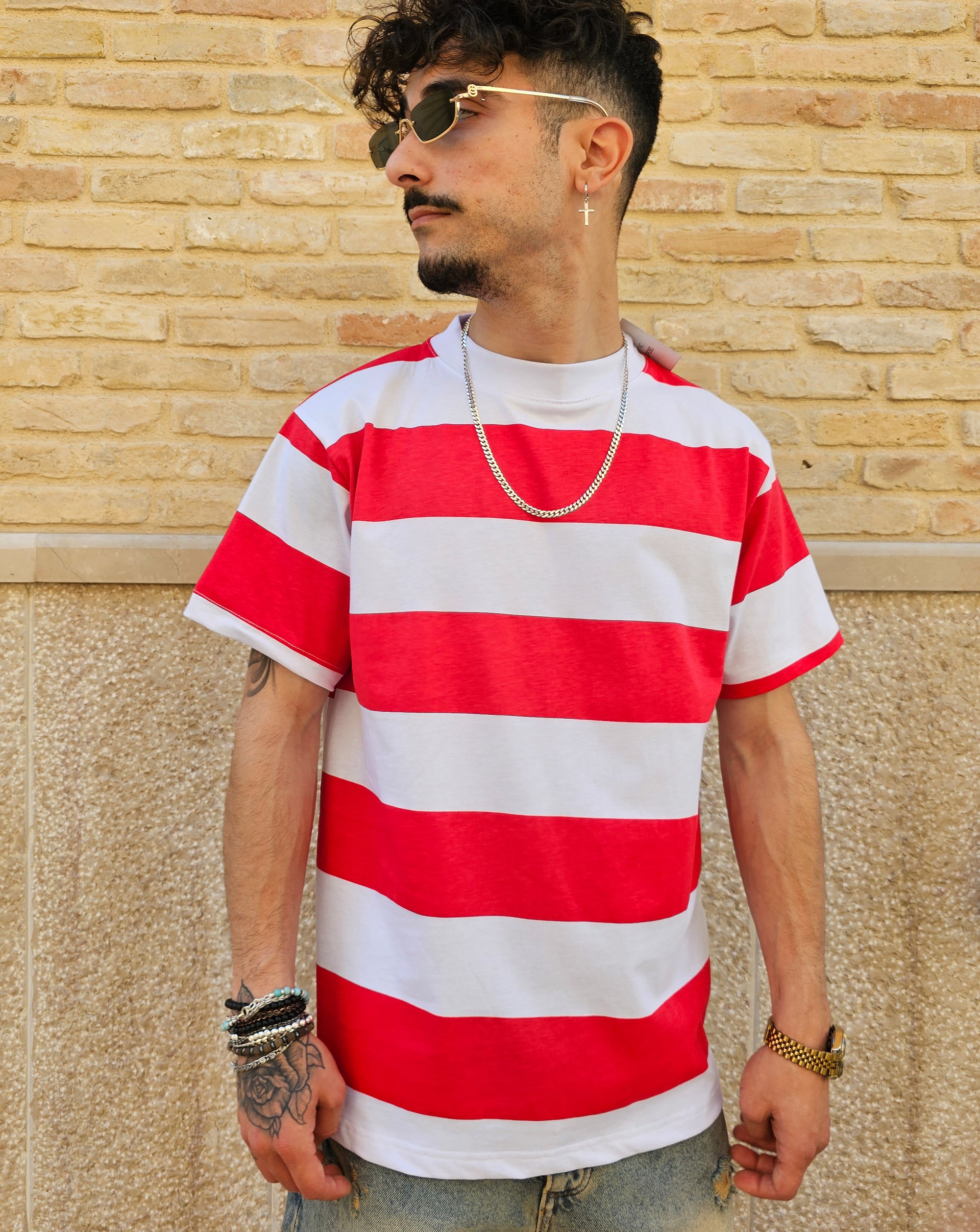 T-shirt  Rigata Crop