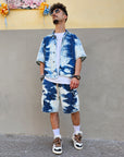 Completo  Cargo Slavato Crop