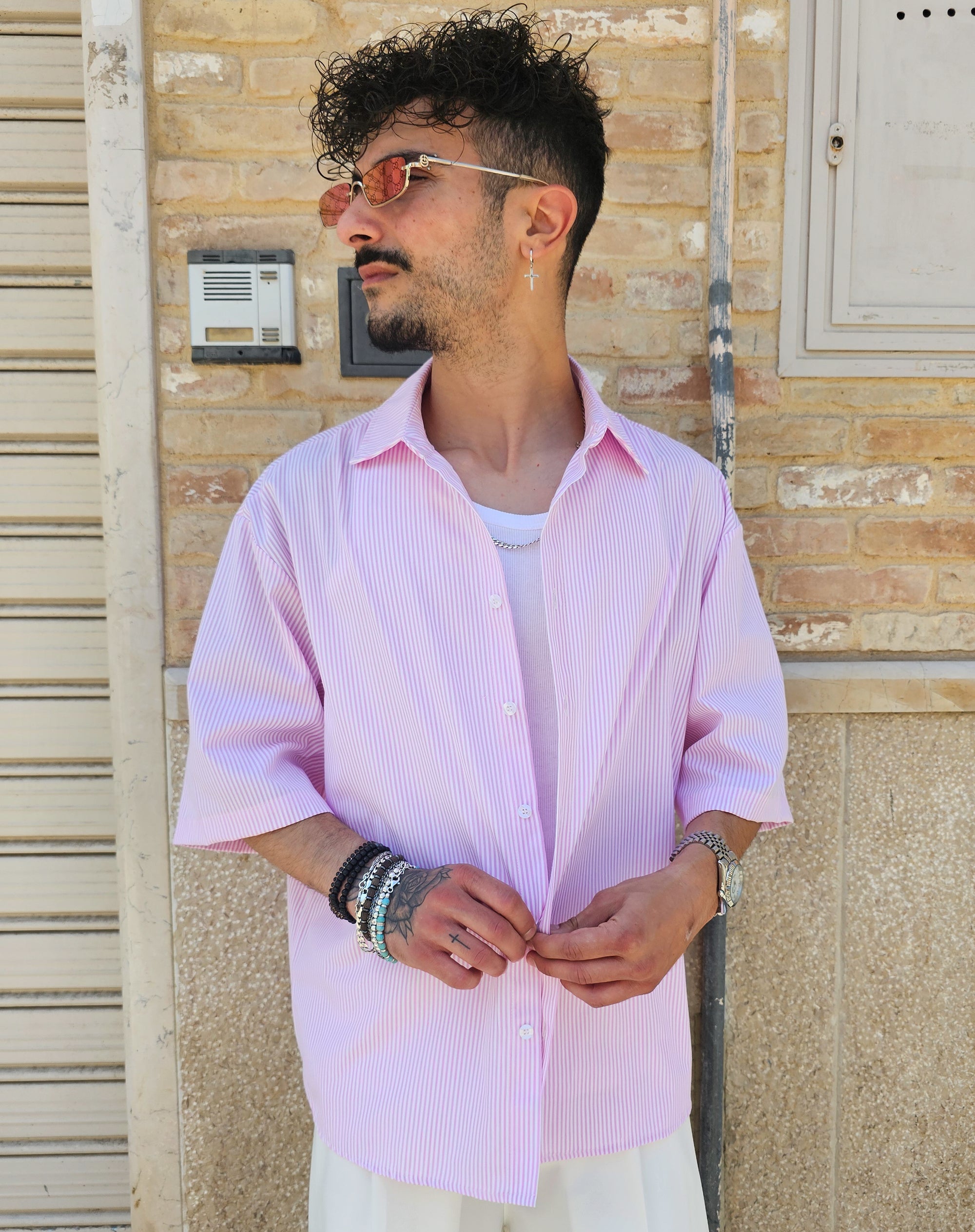 Camicia Rigata Over