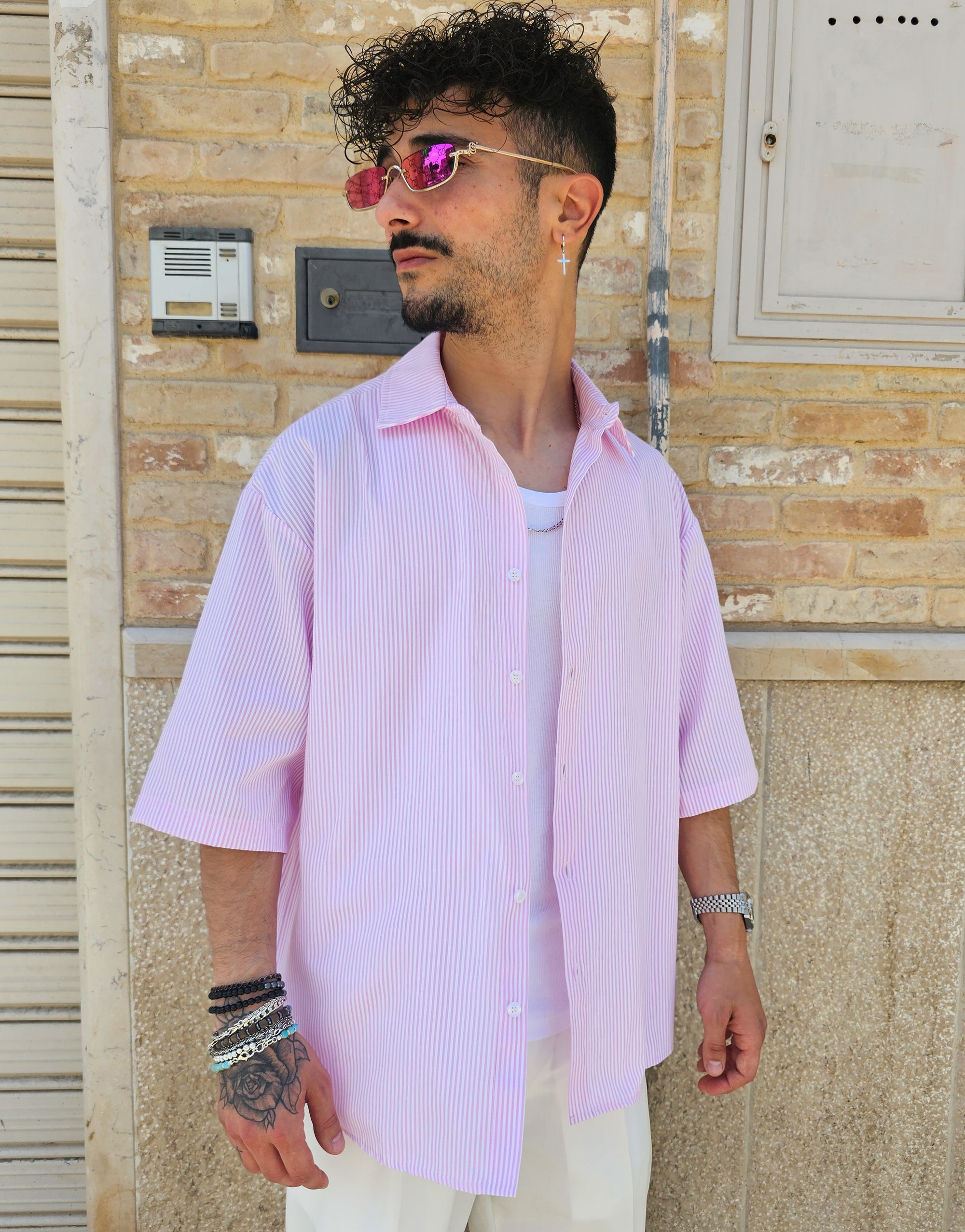 Camicia Rigata Over