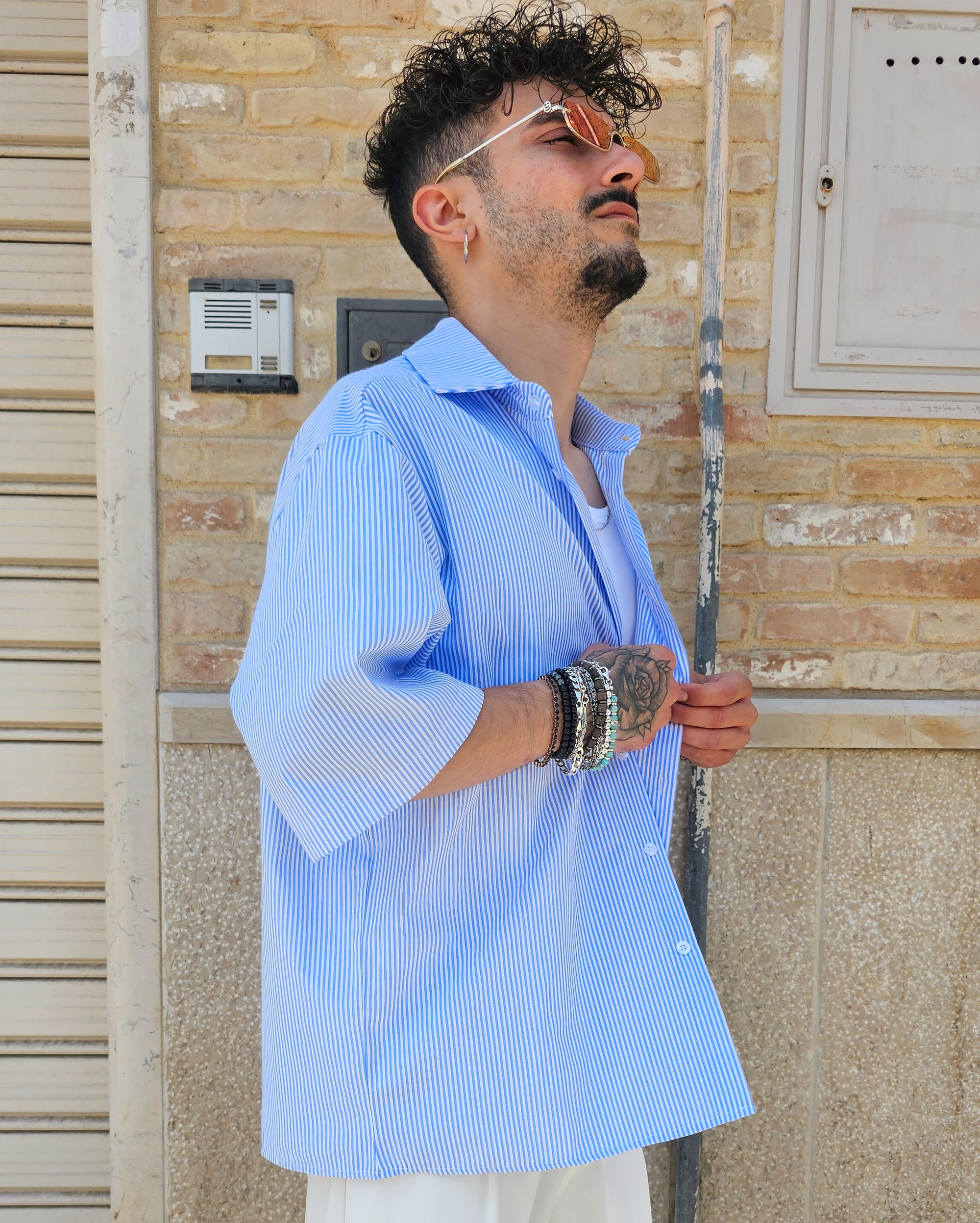Camicia Rigata Over
