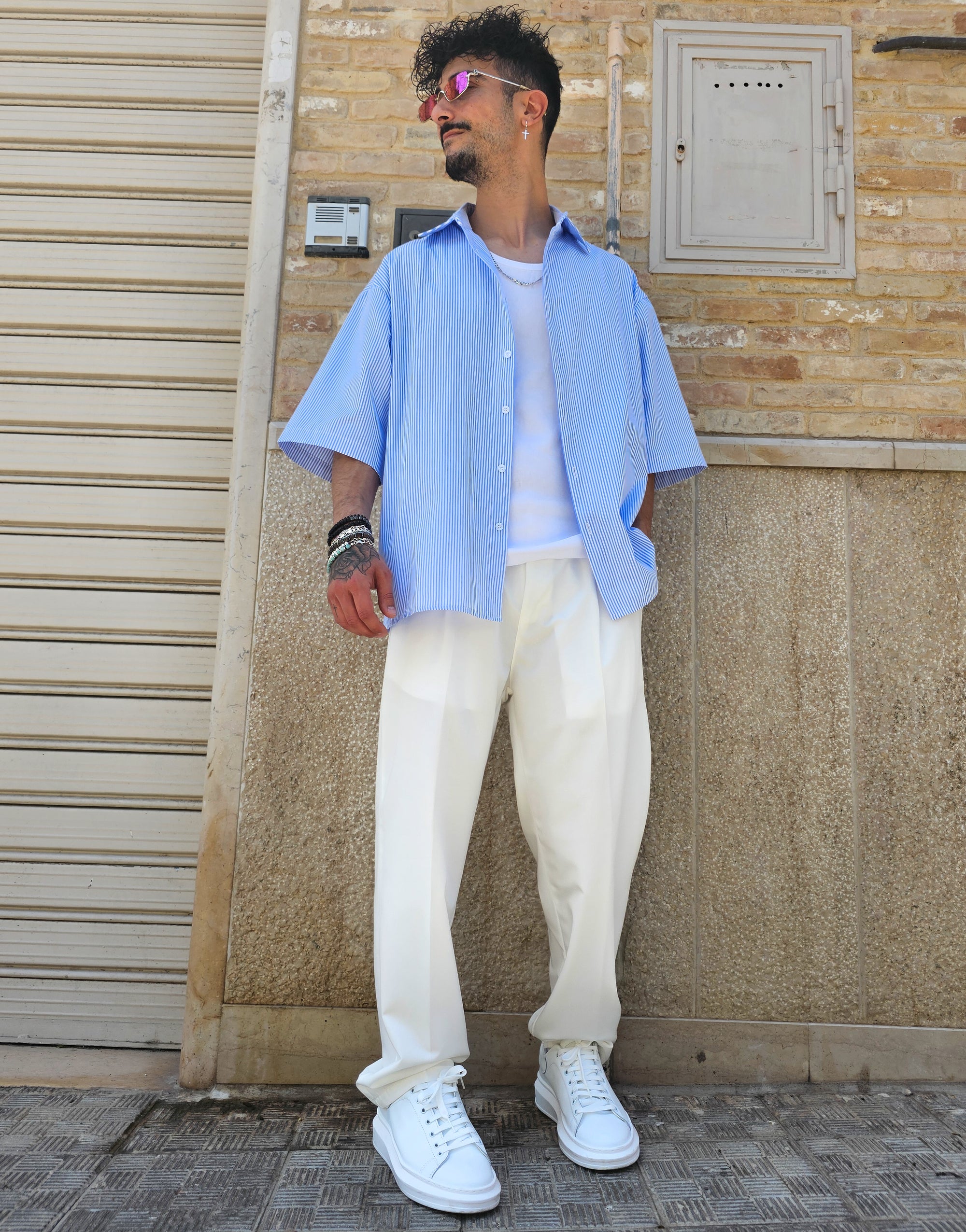 Camicia Rigata Over