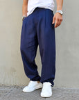 Pantalone Baggy Fit In Lino
