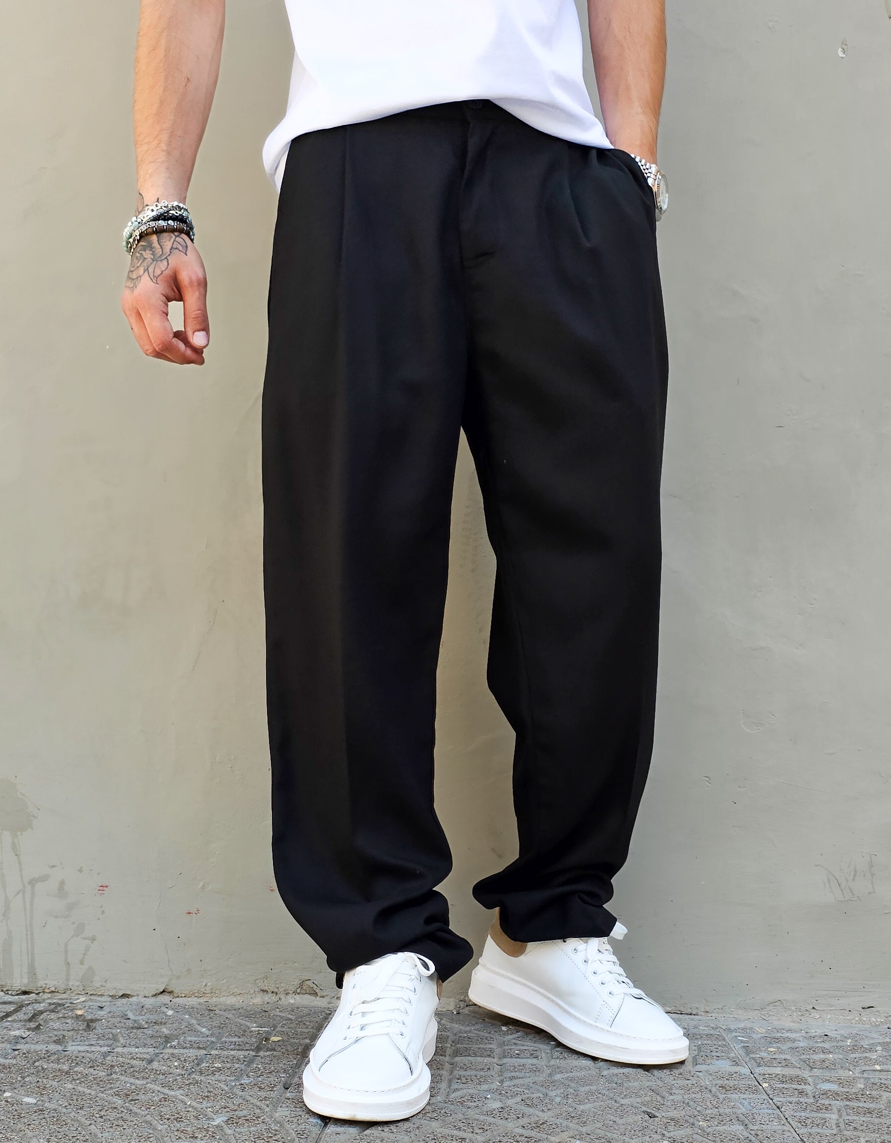 Pantalone Baggy Fit In Lino