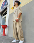 Completo Doppiopetto Baggy Lino