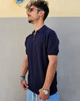 Polo In Filo Nido D'ape Zip