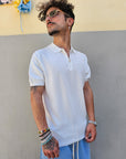 Polo In Filo Nido D'ape Zip