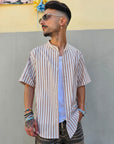 Camicia In Lino Rigata