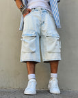 Bermuda Cargo Jeans Clear