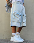 Bermuda Cargo Jeans Clear
