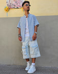 Camicia In Lino Rigata