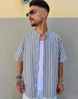 Camicia In Lino Rigata