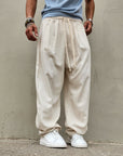 Pantalone Baggy In Lino Molla