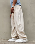 Pantalone Baggy In Lino Molla