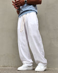 Pantalone Baggy In Lino Molla