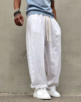 Pantalone Baggy In Lino Molla