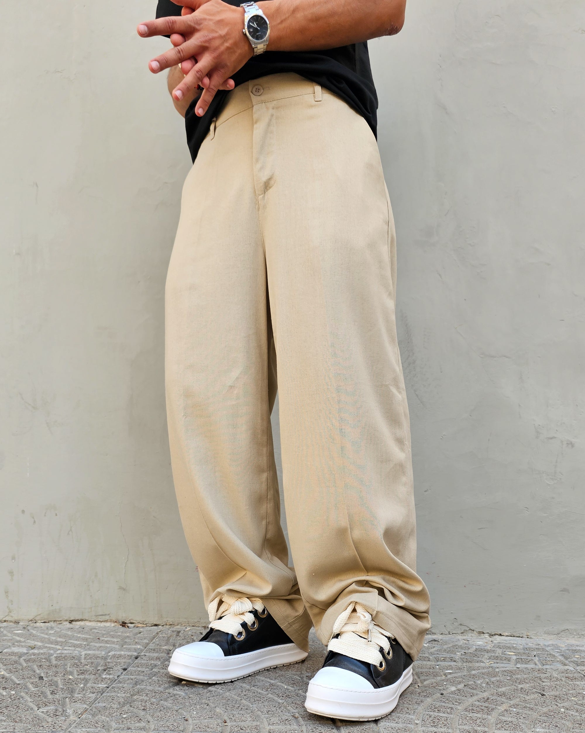 Pantalone In Lino Super Baggy