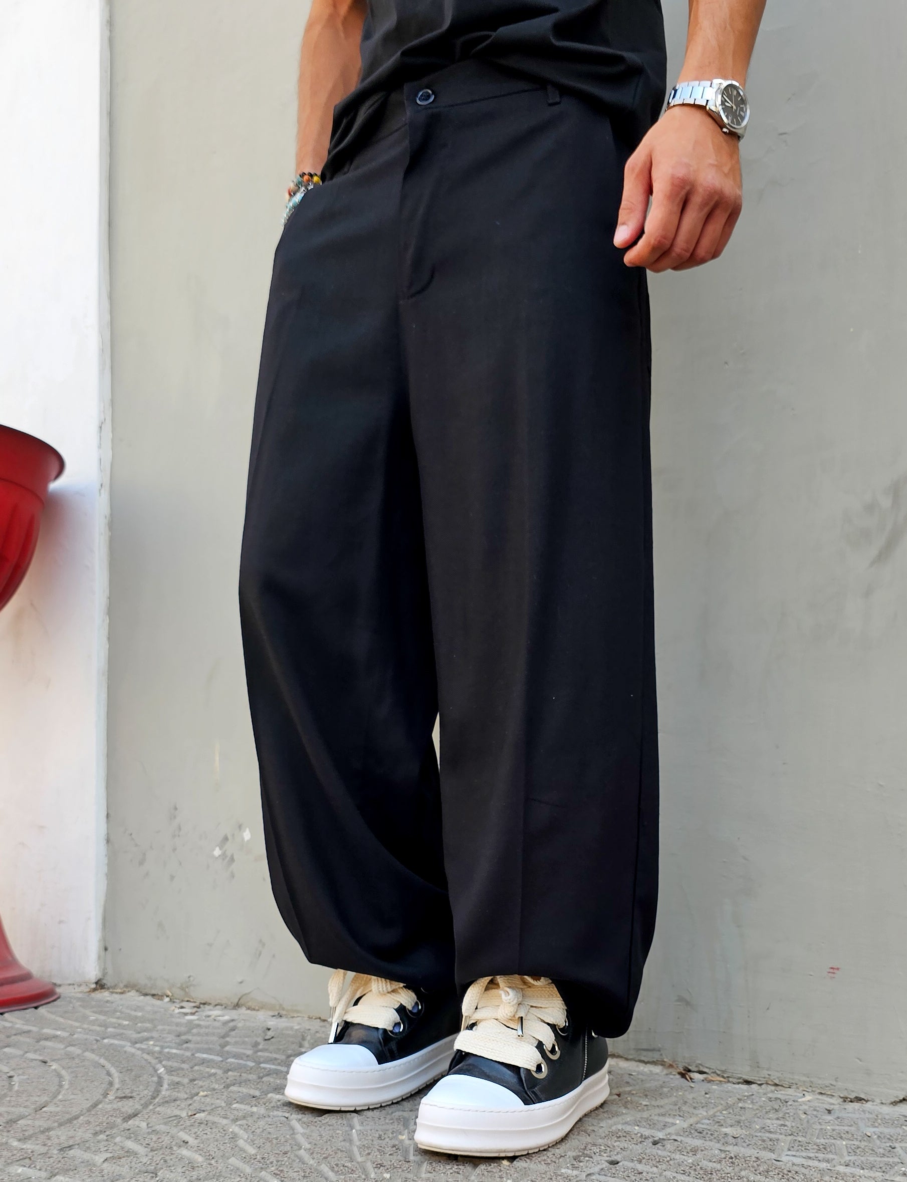 Pantalone In Lino Super Baggy