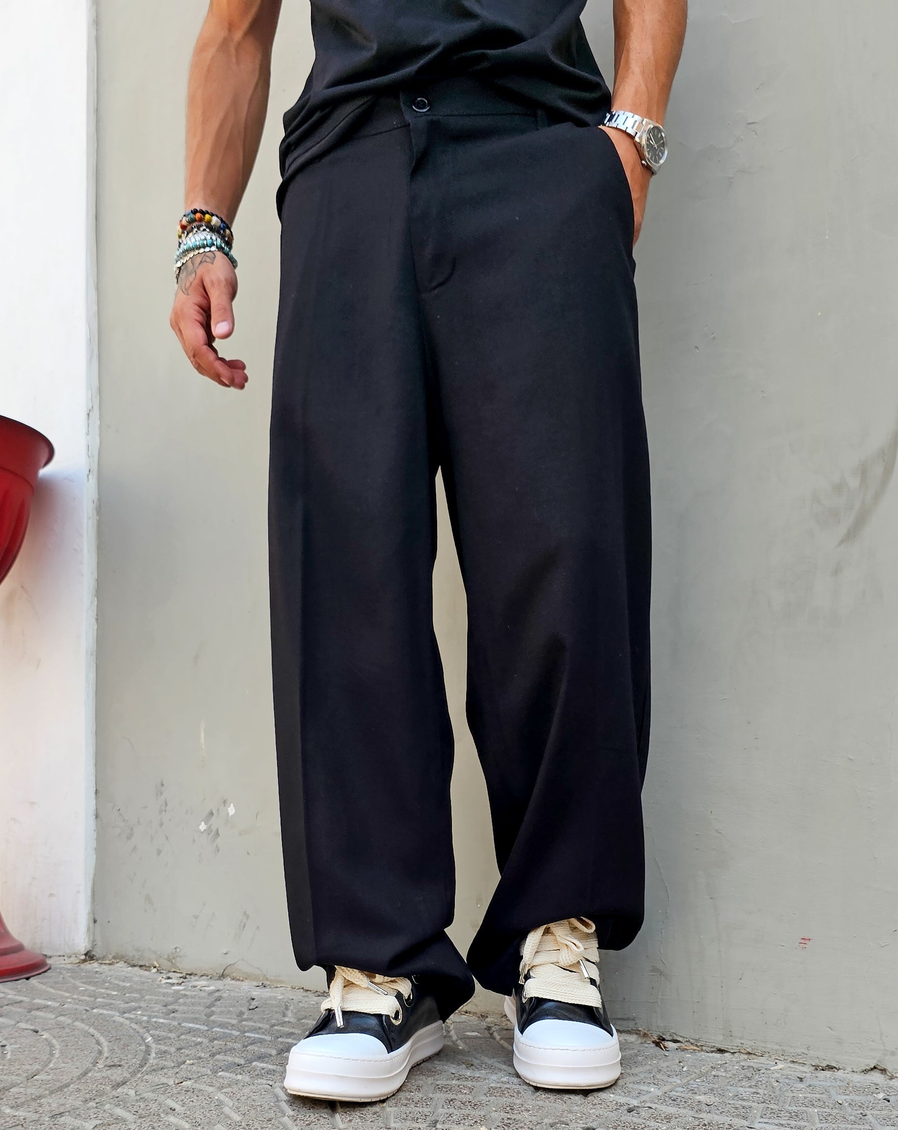 Pantalone In Lino Super Baggy