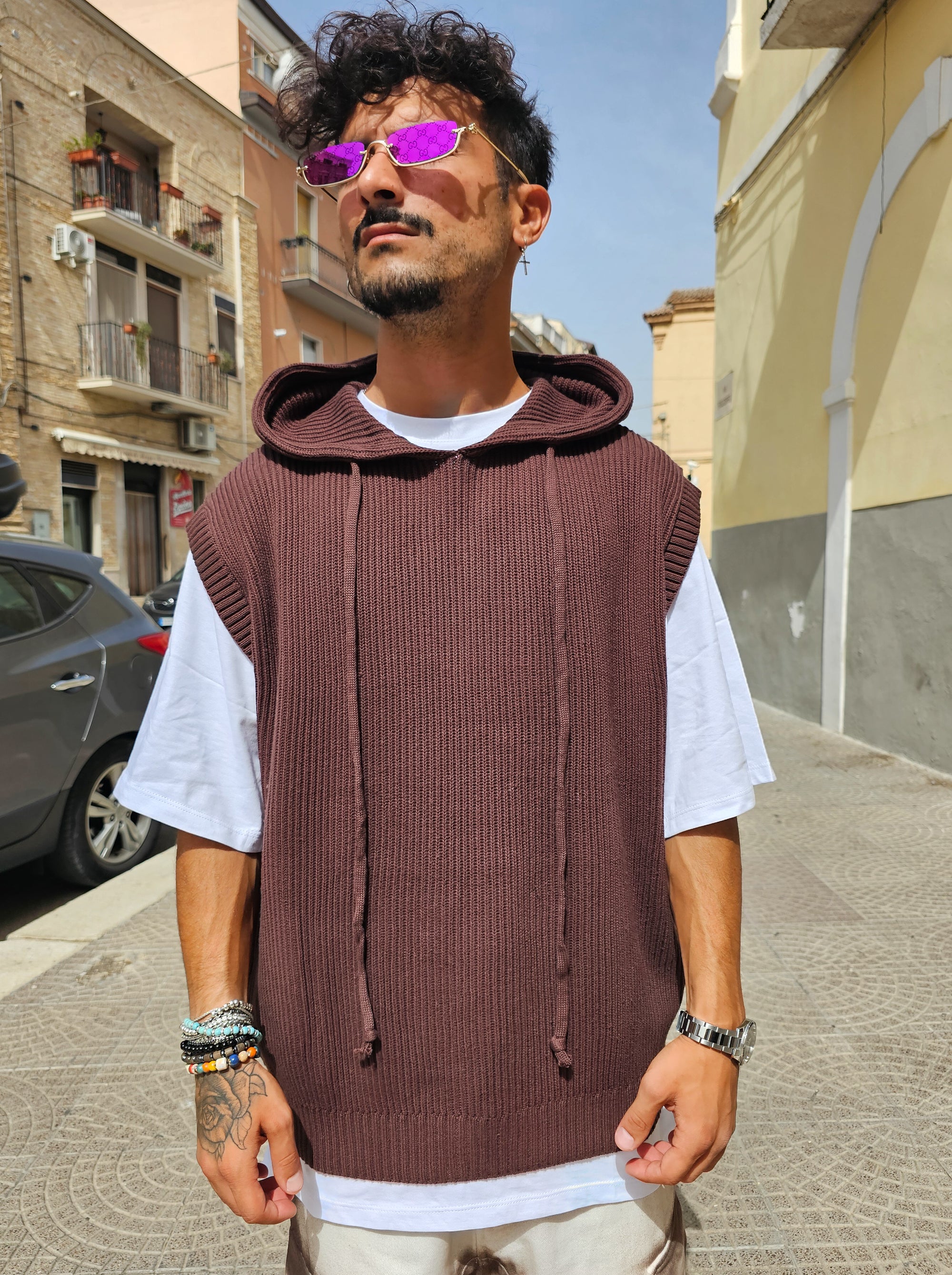 T-shirt Smanicata In Cotone