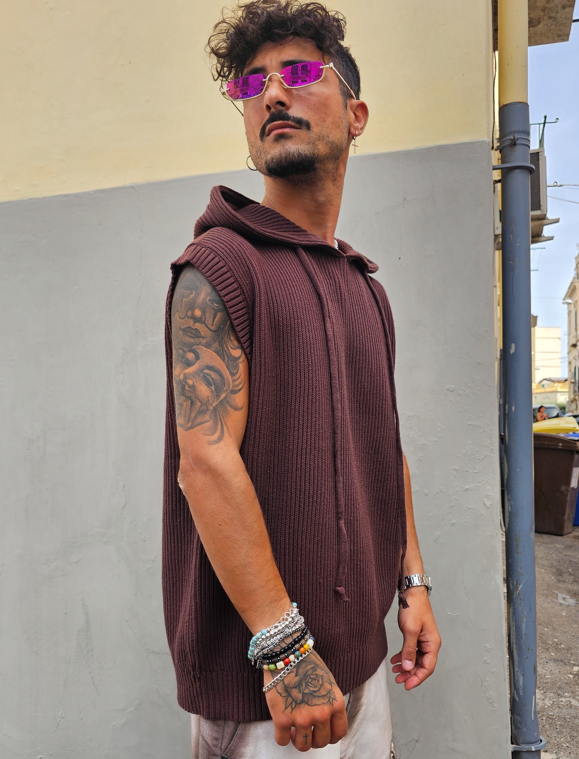T-shirt Smanicata In Cotone