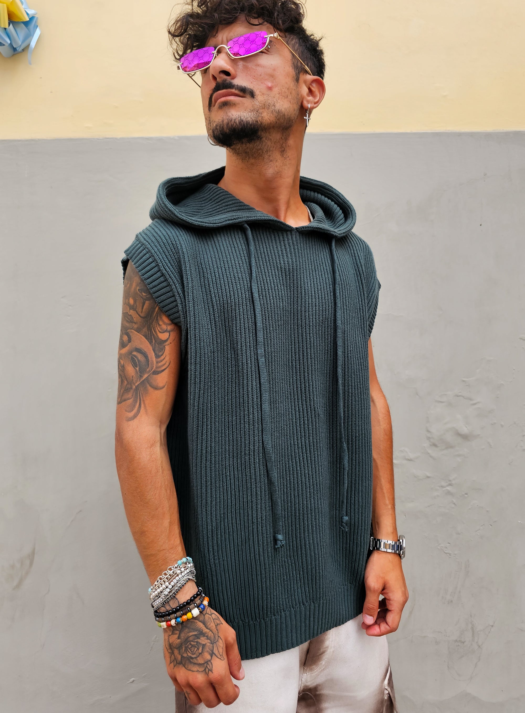 T-shirt Smanicata In Cotone