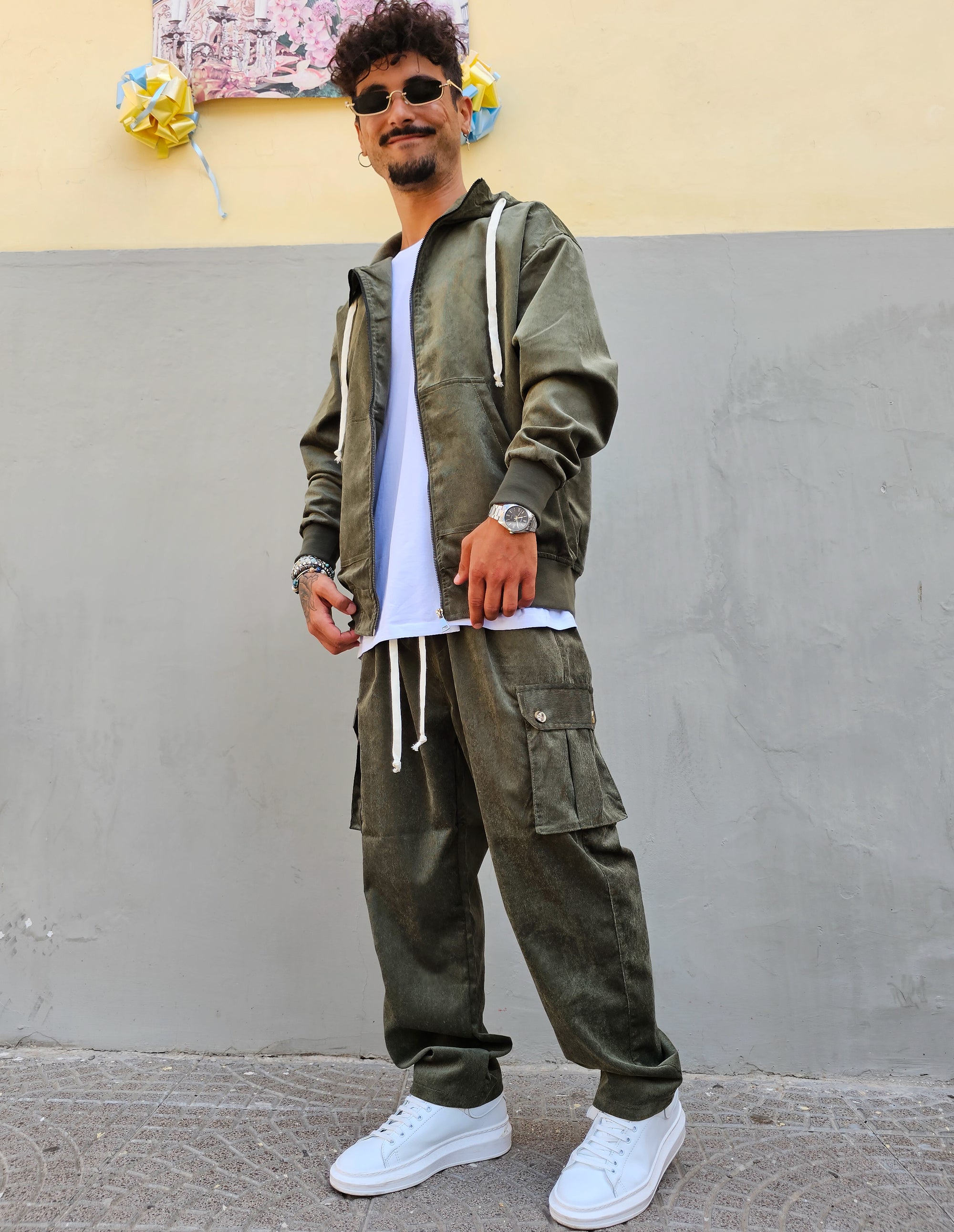 Completo Tuta Cargo Costine  Baggy