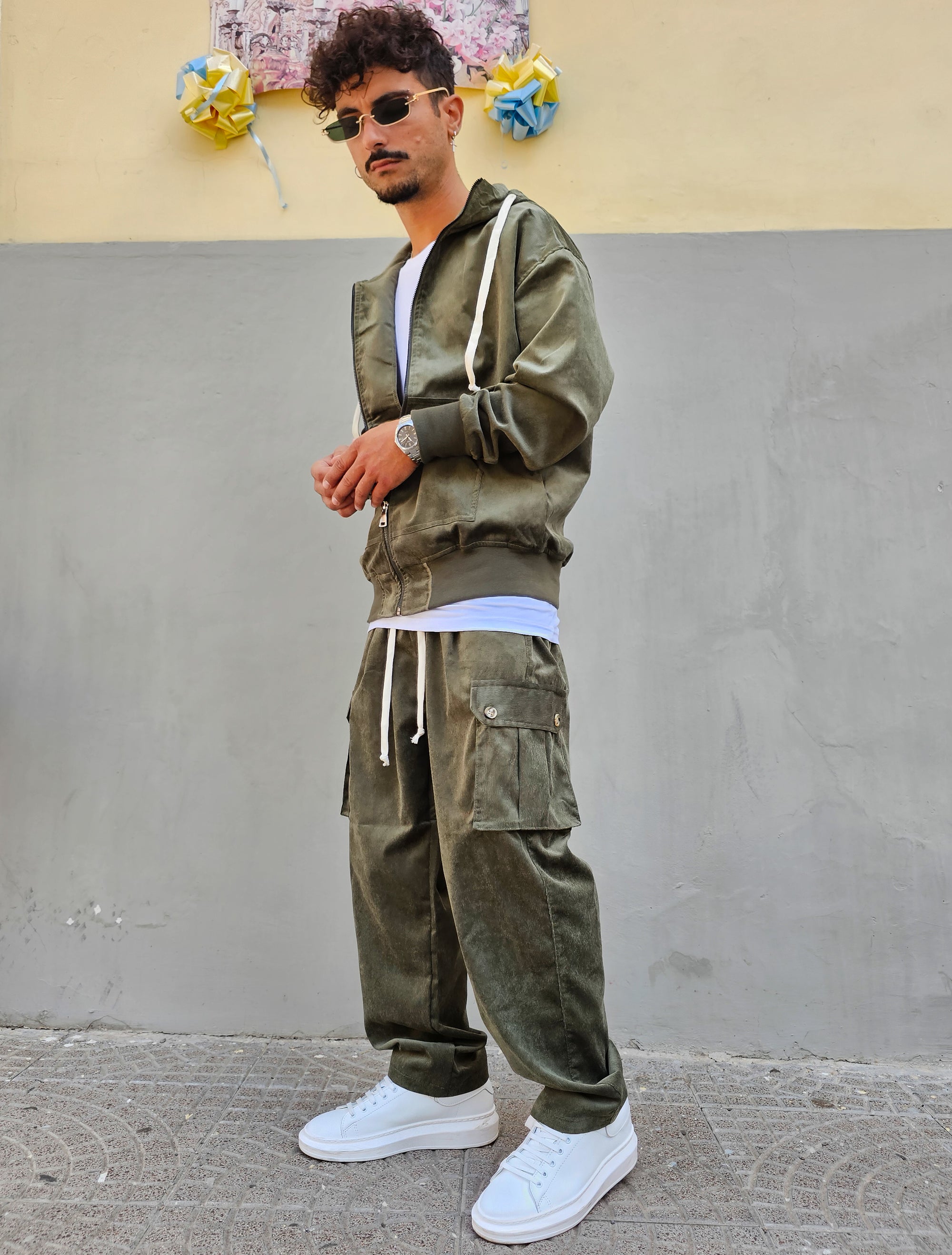 Completo Tuta Cargo Costine  Baggy