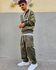 Completo Tuta Cargo Costine  Baggy