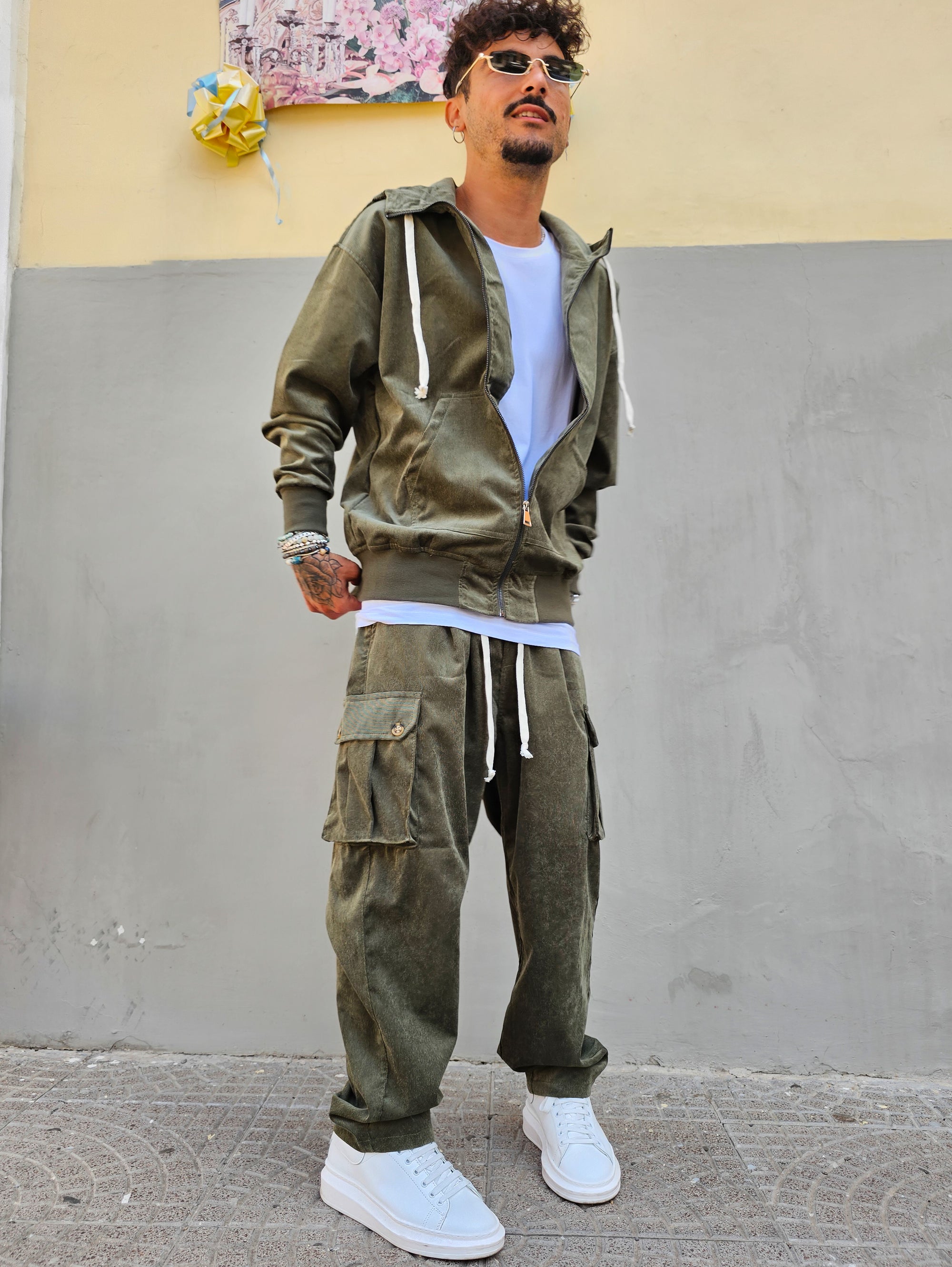 Completo Tuta Cargo Costine  Baggy