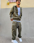 Completo Tuta Cargo Costine  Baggy