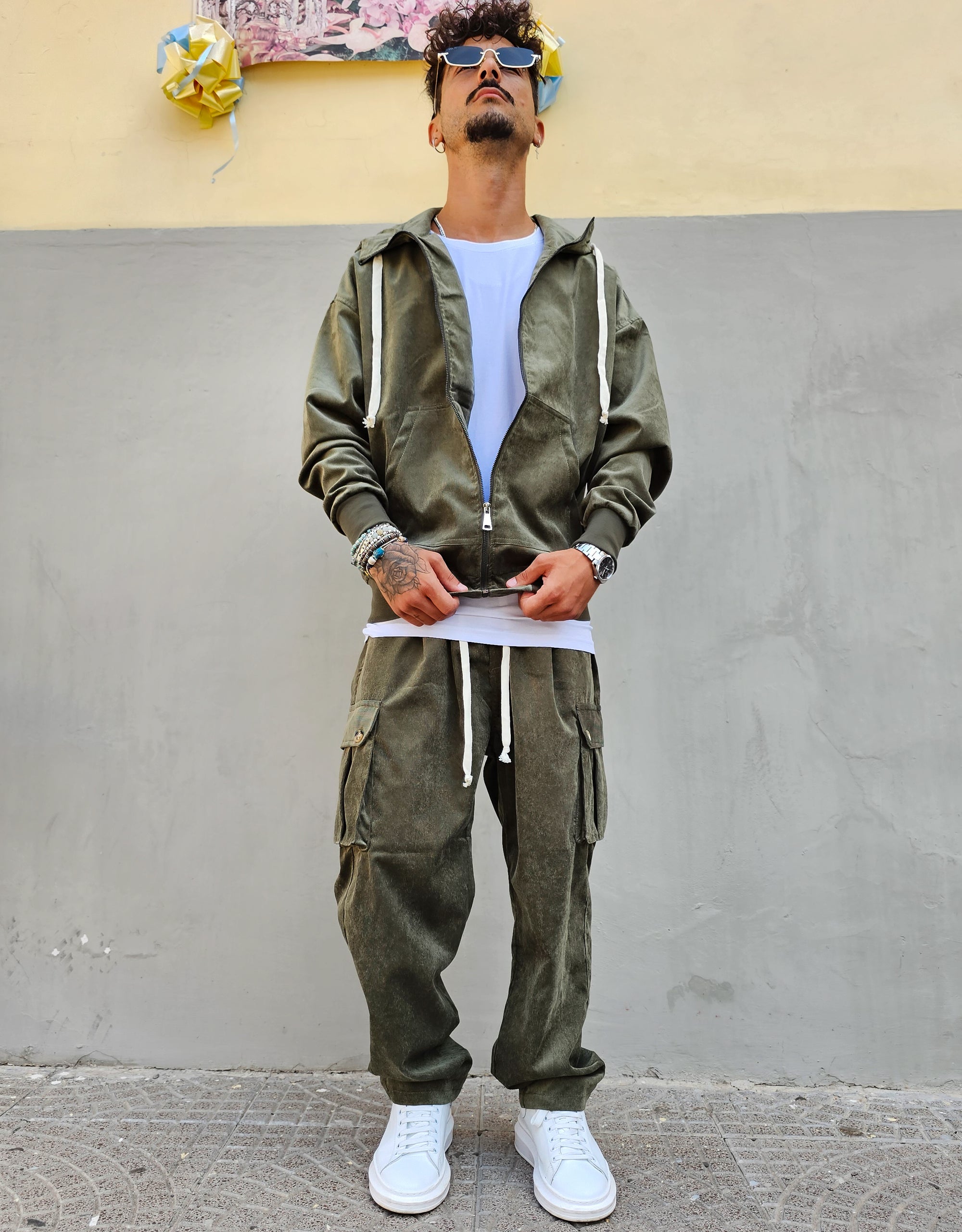 Completo Tuta Cargo Costine  Baggy
