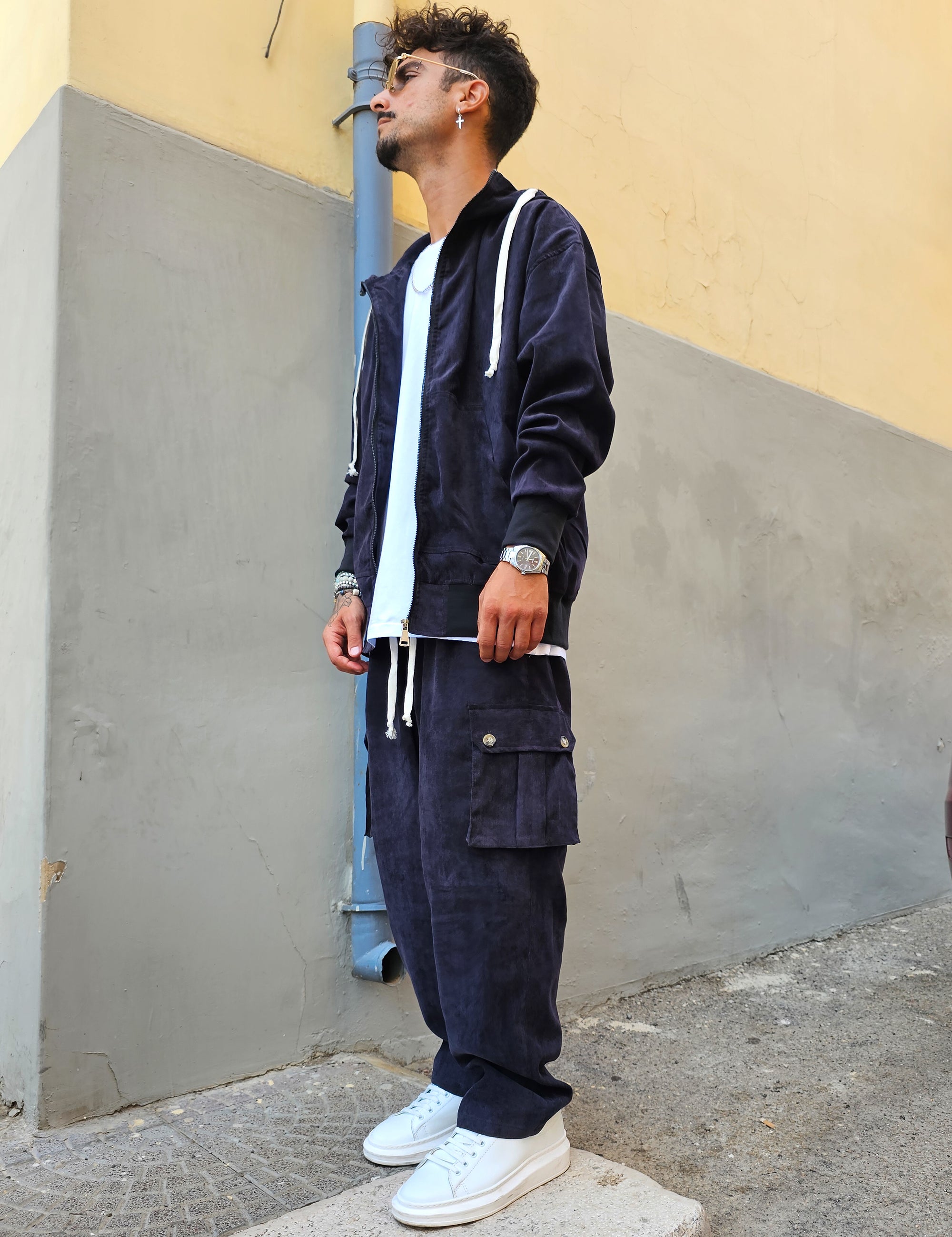 Completo Tuta Cargo Costine  Baggy