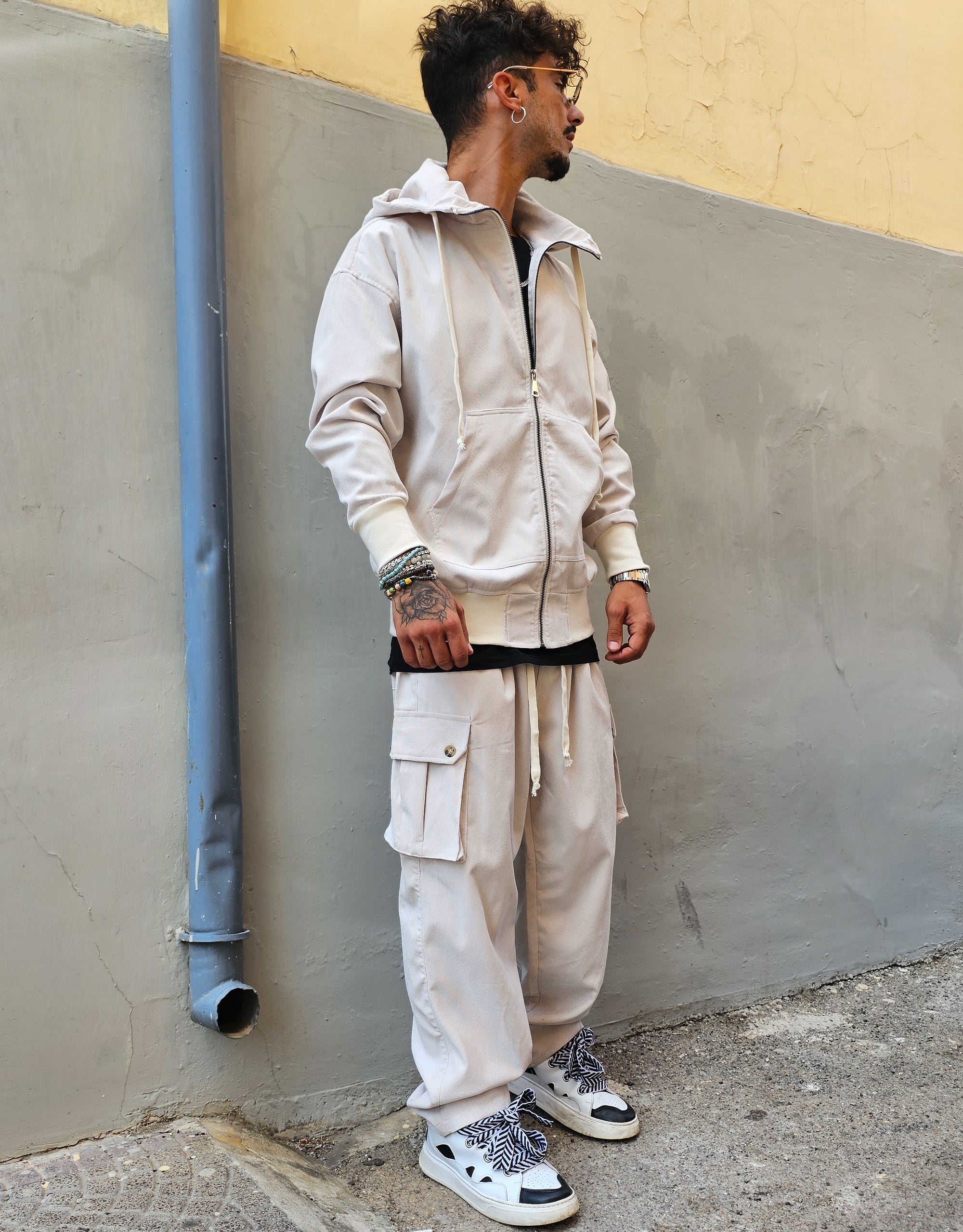 Completo Tuta Cargo Costine  Baggy