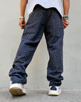 Jeans Microforato Baggy