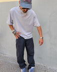 Jeans Microforato Baggy
