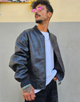 Giacca In Ecopelle Crop
