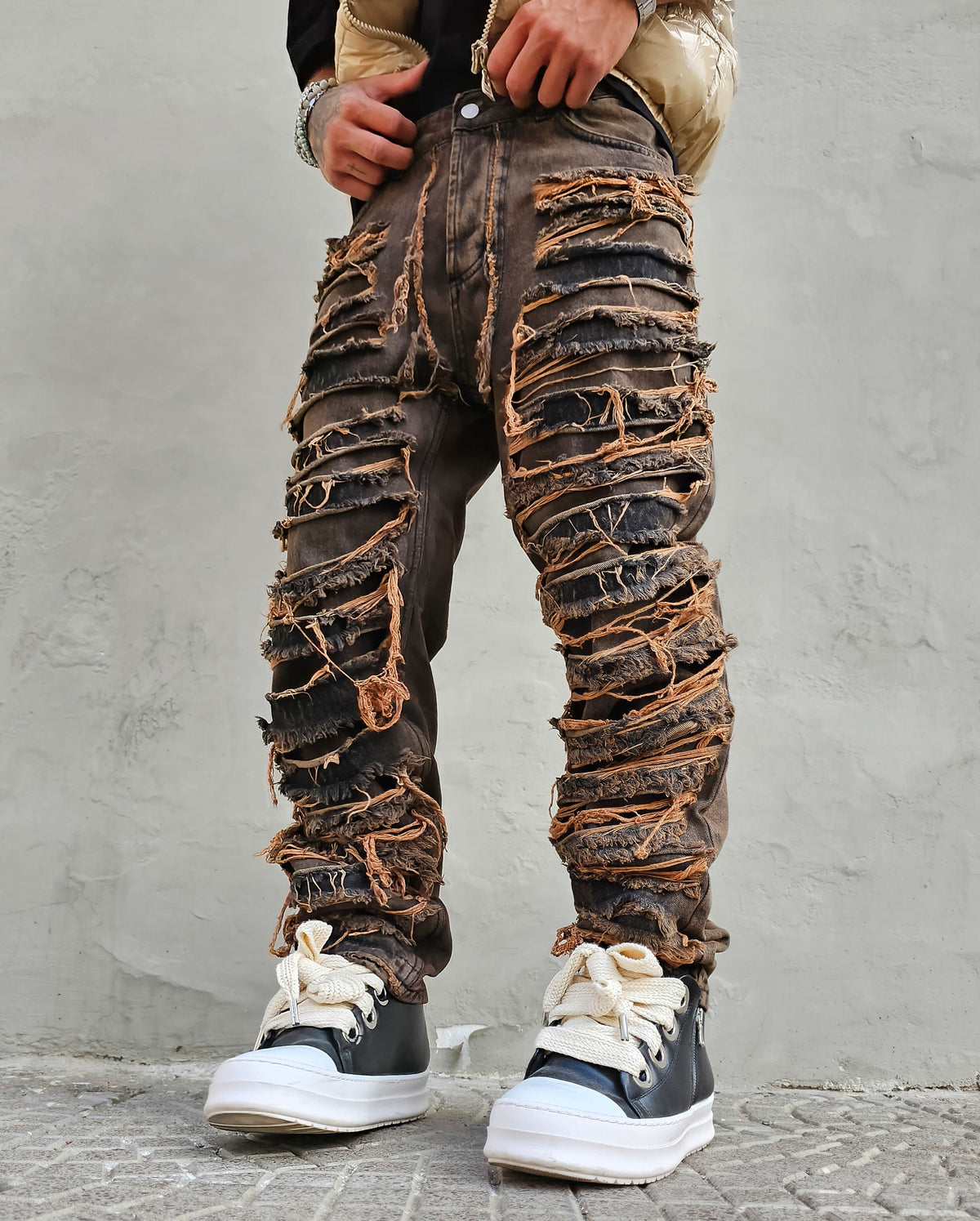 Jeans Ripped Sabbiato