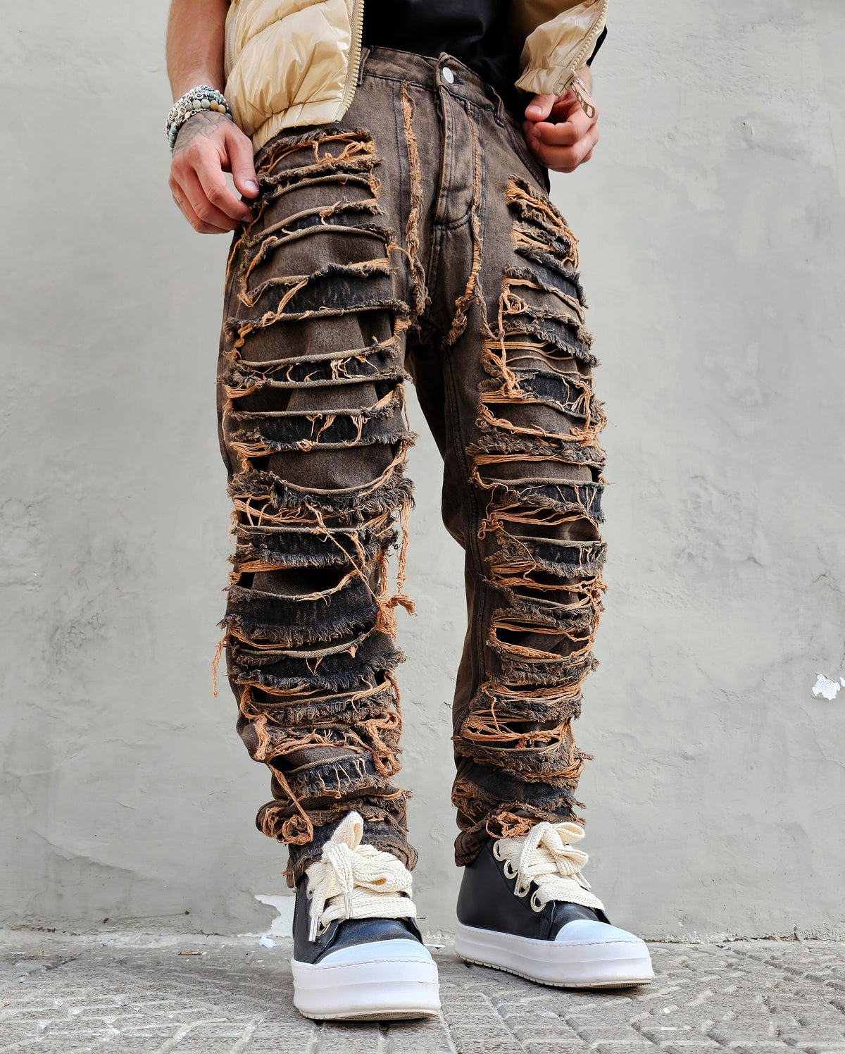 Jeans Ripped Sabbiato