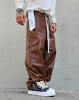 Pantalone Cargo in Ecopelle