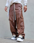 Pantalone Cargo in Ecopelle