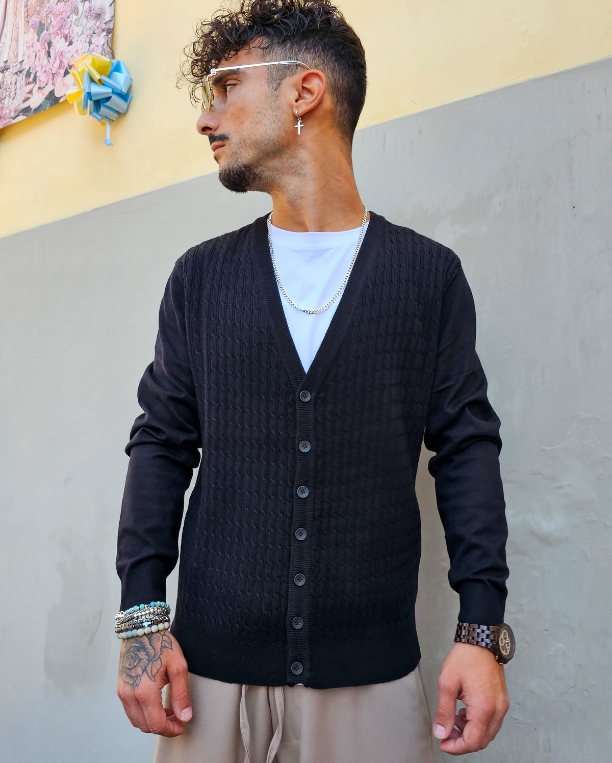 Cardigan Slim Treccia