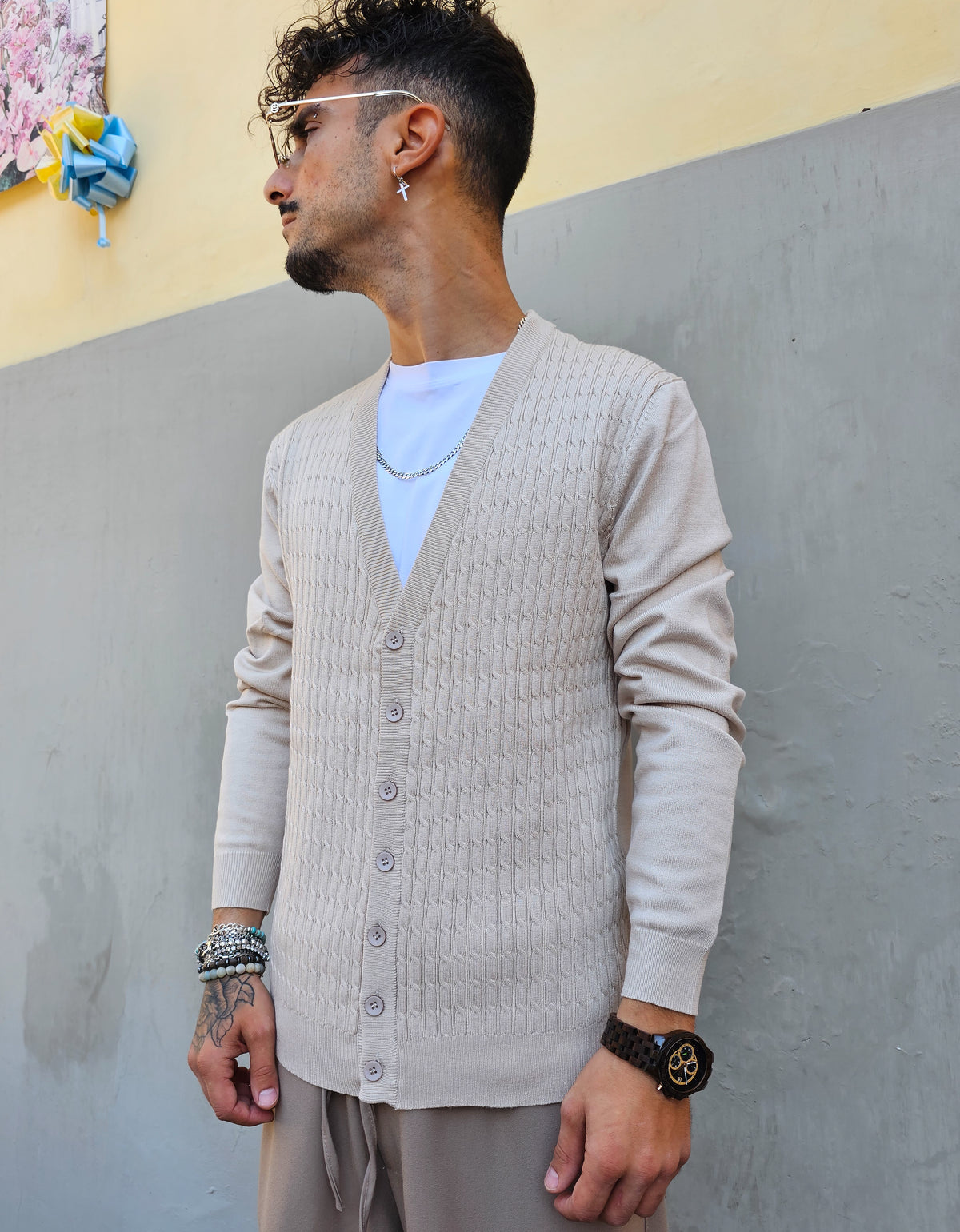 Cardigan Slim Treccia