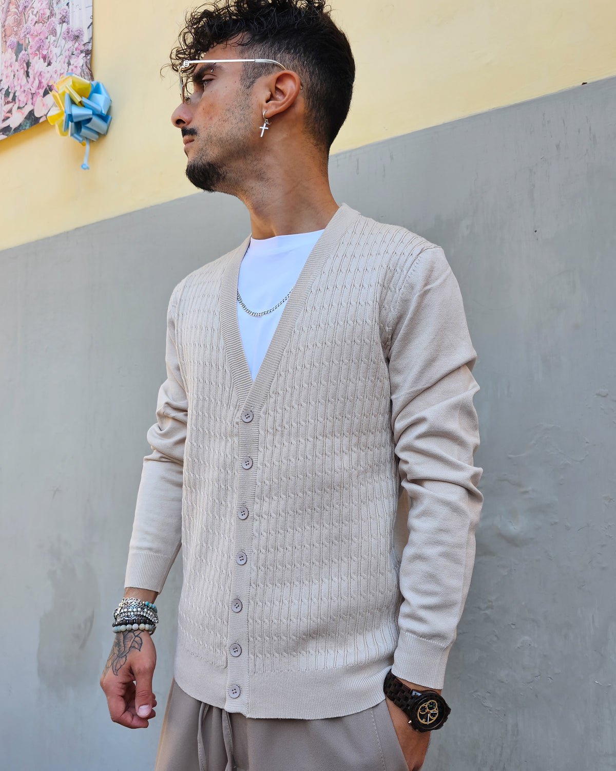 Cardigan Slim Treccia