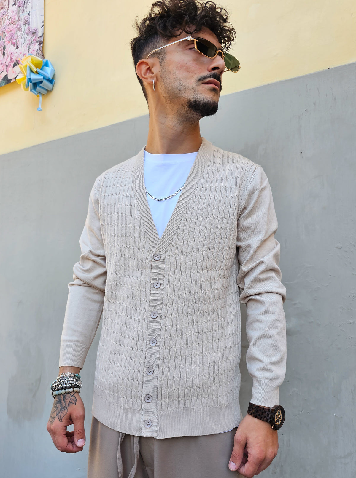 Cardigan Slim Treccia
