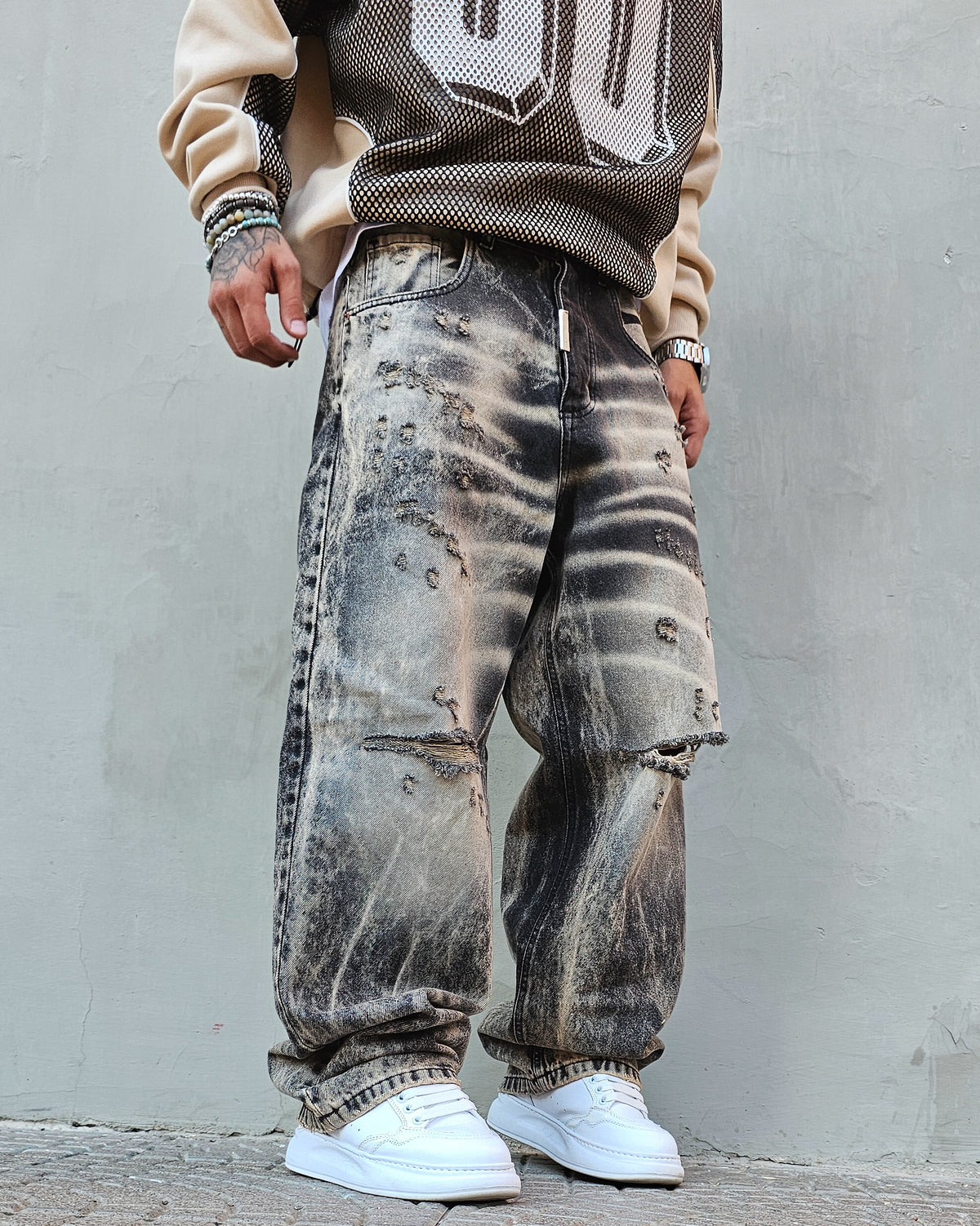 Jeans Baggy Stark Sabbiato