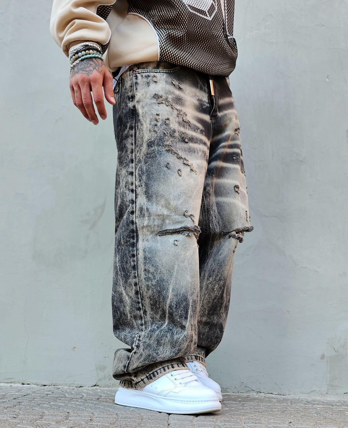 Jeans Baggy Stark Sabbiato